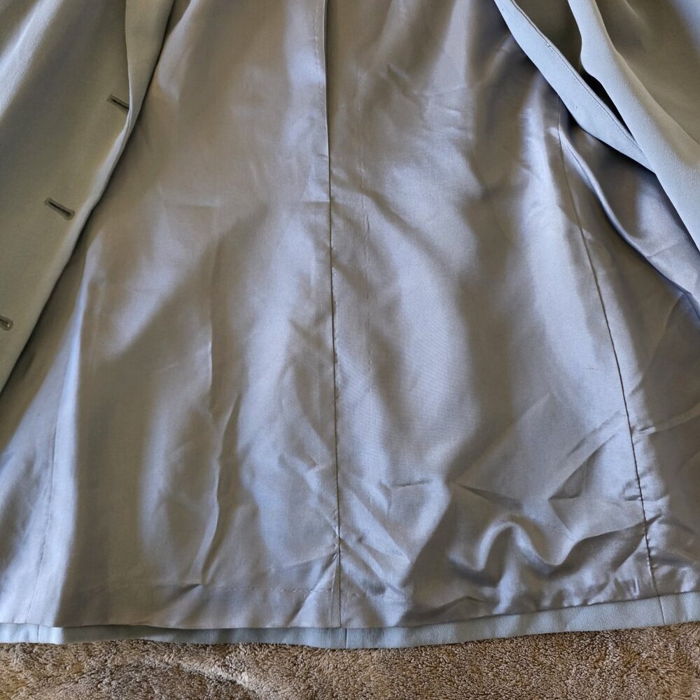 Valerie Stevens 100% Silk Blazer Gray Tailored Suit Jacket Women’s Size 14 - Picture 10 of 16